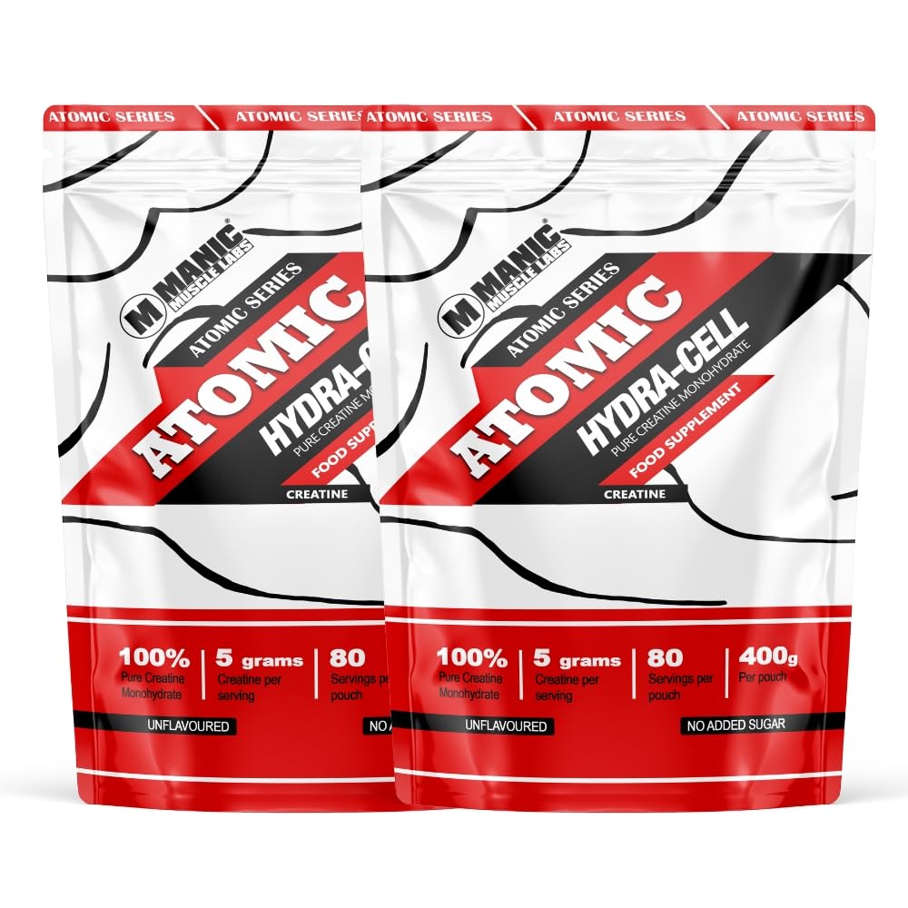 Manic Muscle Labs Hydra-Cell Creatine Monohydrate Powder, 800g, UK Supplement 160 Servings