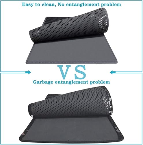 Miniatura 3 de Kaxionage Alfombrilla para arena de gato, 30 x 24 pulgadas, alfombrilla para arena de gato, alfombrilla plegable con panal de abeja, diseño de doble