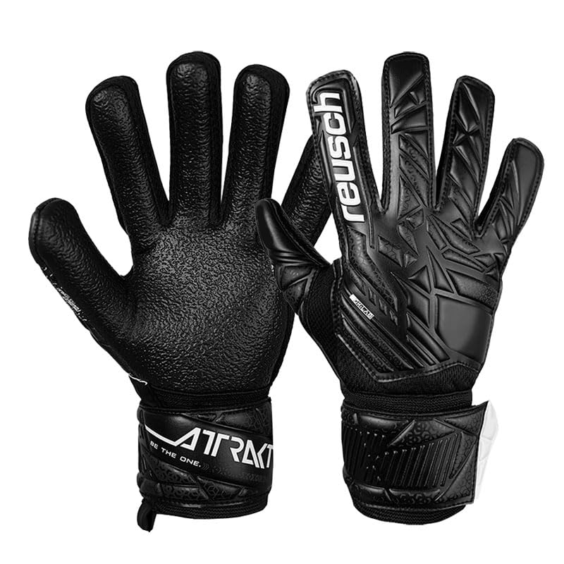 Reuch 5562615 Attract Resist Junior Soccer Keeper Gloves, Keite, 25SS [5562615-7700] [7700] Black 4
