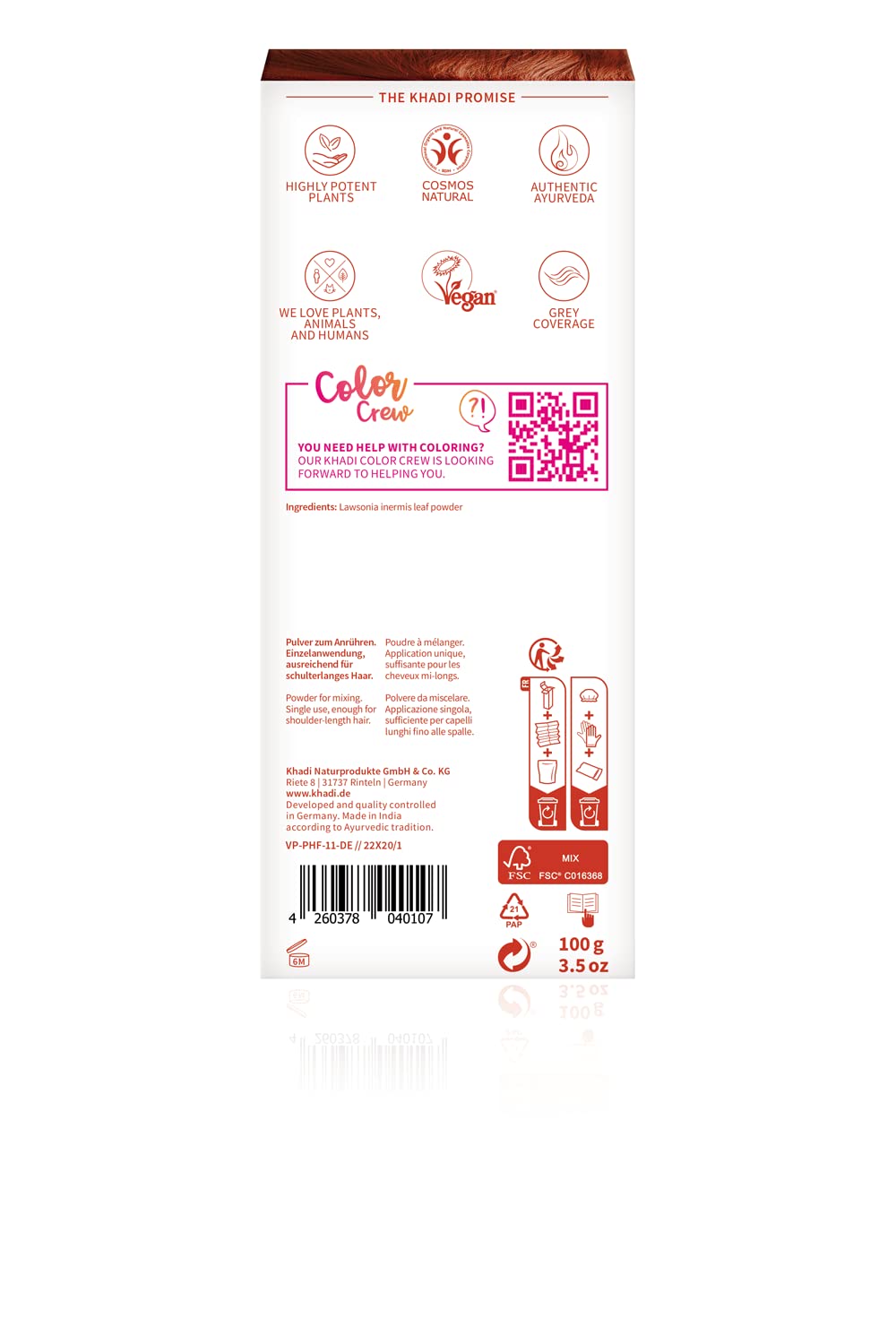 Khadi - Pure Henna 100g