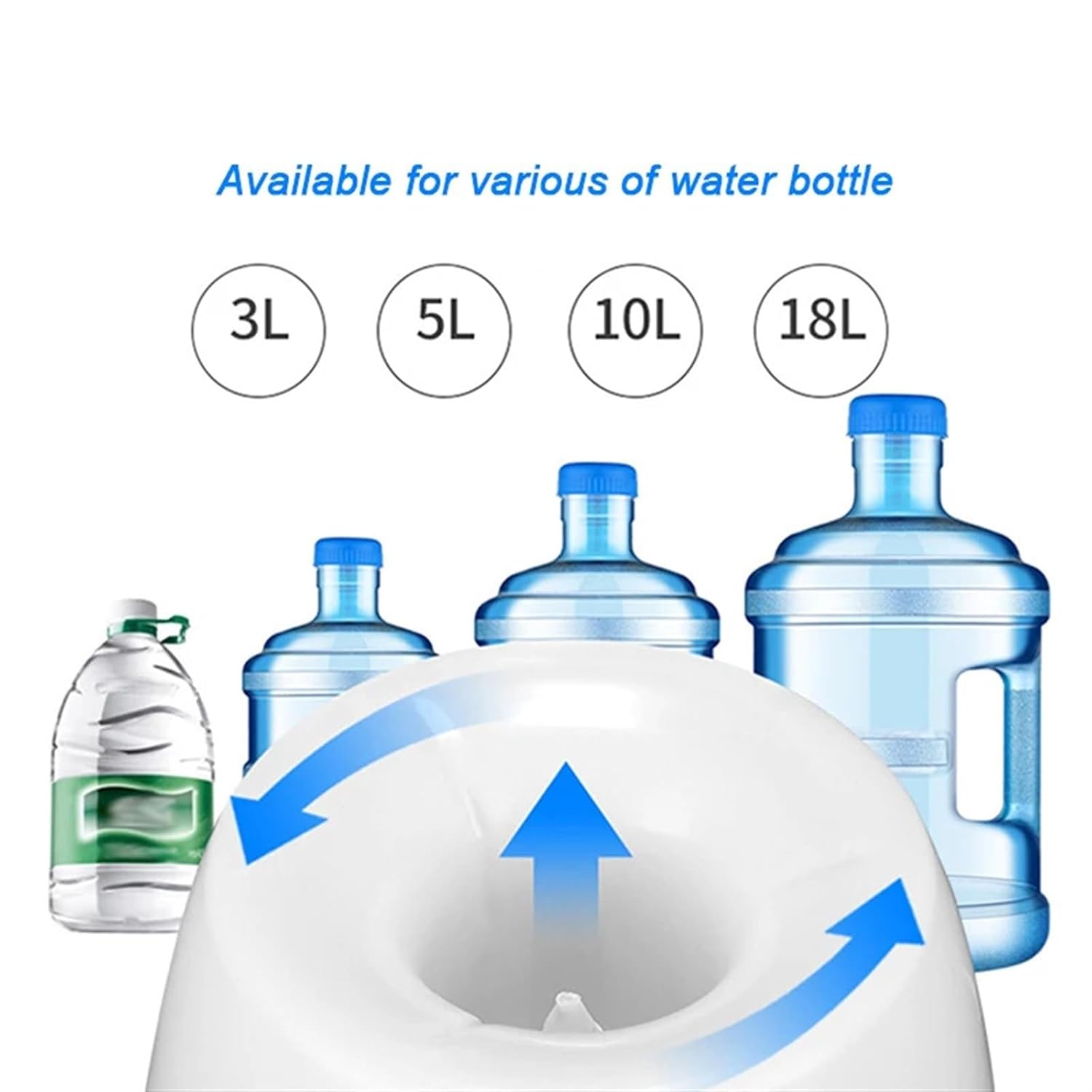 Hot and Cold Water Dispenser Desktop Drinking Water Dispenser Mini Drinking Fountain Machine Water Bottle Bucket Holder Water Bottle Pump No Need Electricity