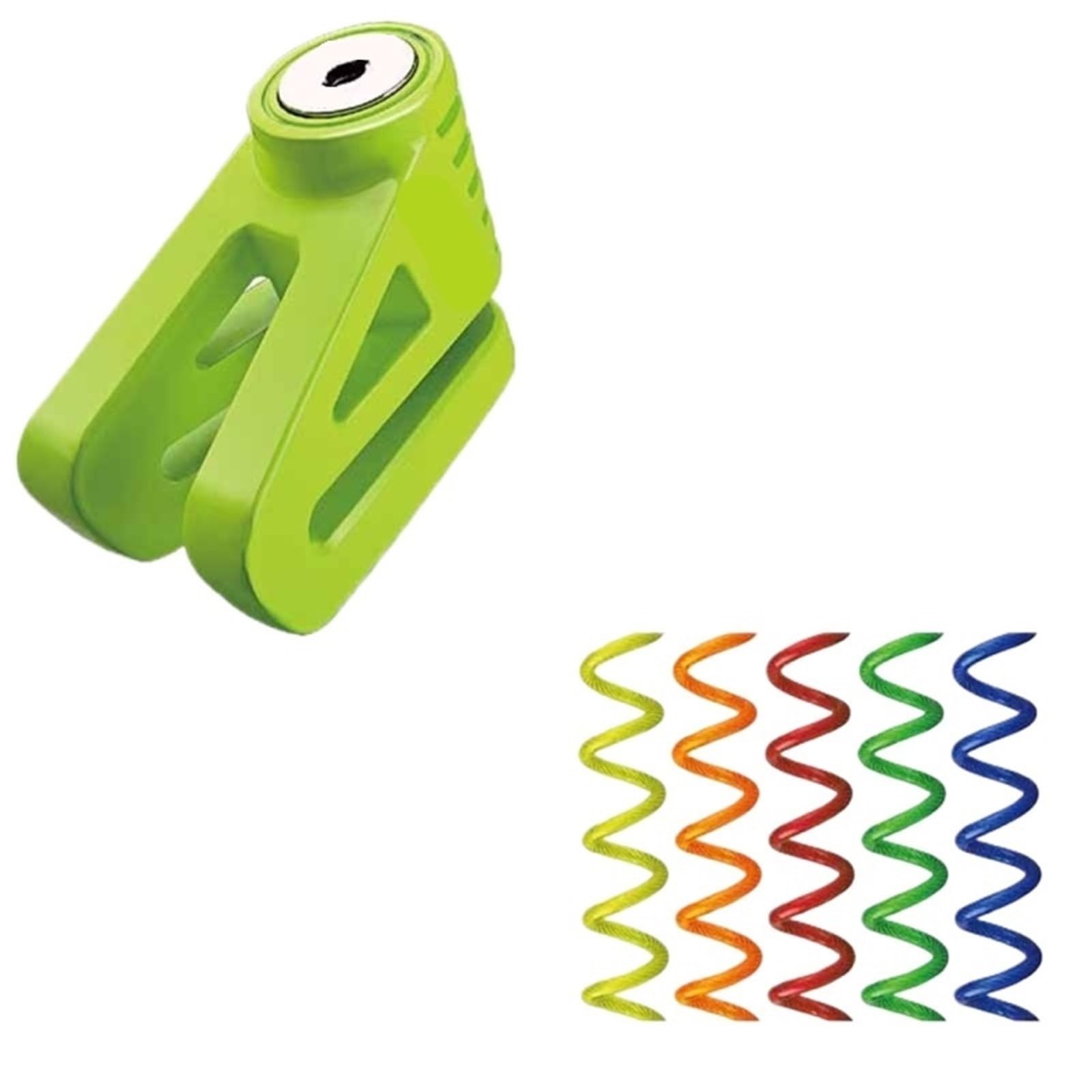 Hydbcnp Green And Rope Motorcycle Handlebar Lock Motorcycle Lock Scooter Disc Brake Motorbike Safety Anti-Theft Accessories Padlock Motorbike Lock Security(Green And Rope)