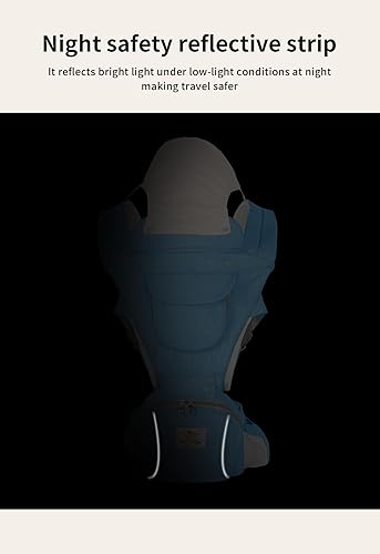 Miniatura 7 de Tiger&Kitty Mochila portabebés, mochila ergonómica 6 en 1 para recién nacidos a niños pequeños, ligera, ajustable, azul claro