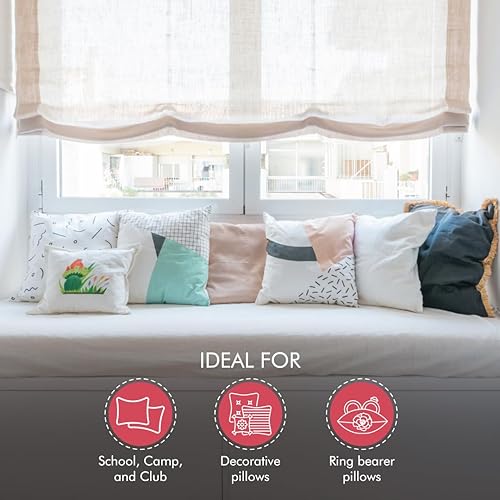 Miniatura 4 de Fairfield Poly-Fil Premier - Almohadas de viaje y decoración del hogar, 10 x 10 pulgadas, color blanco