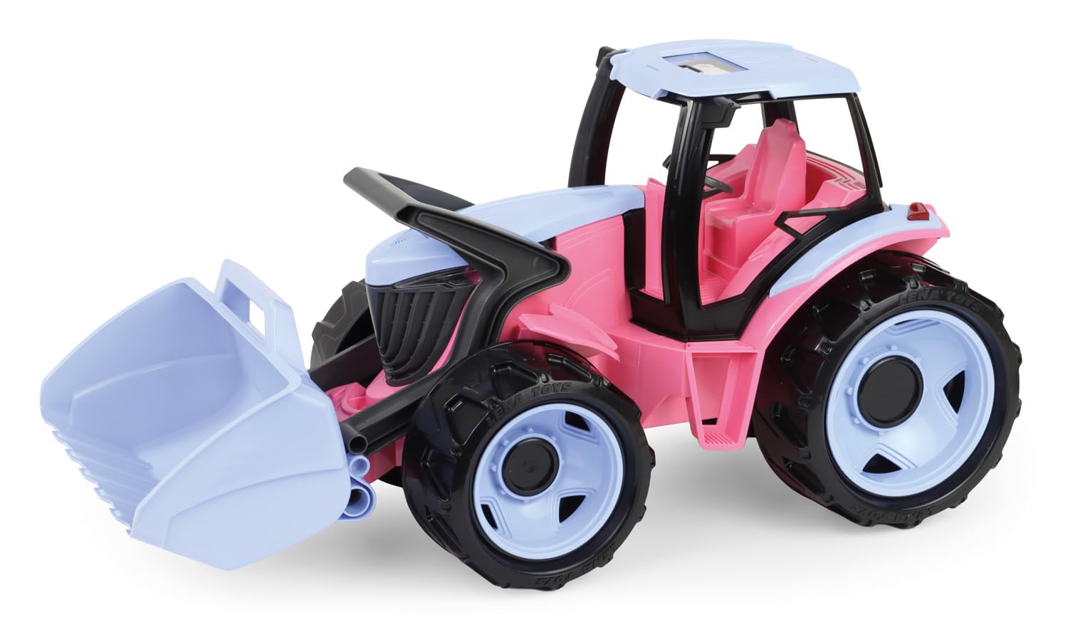 Lena GIGA Trucks Tractor con carga frontal rosa - Vehículo de construcción