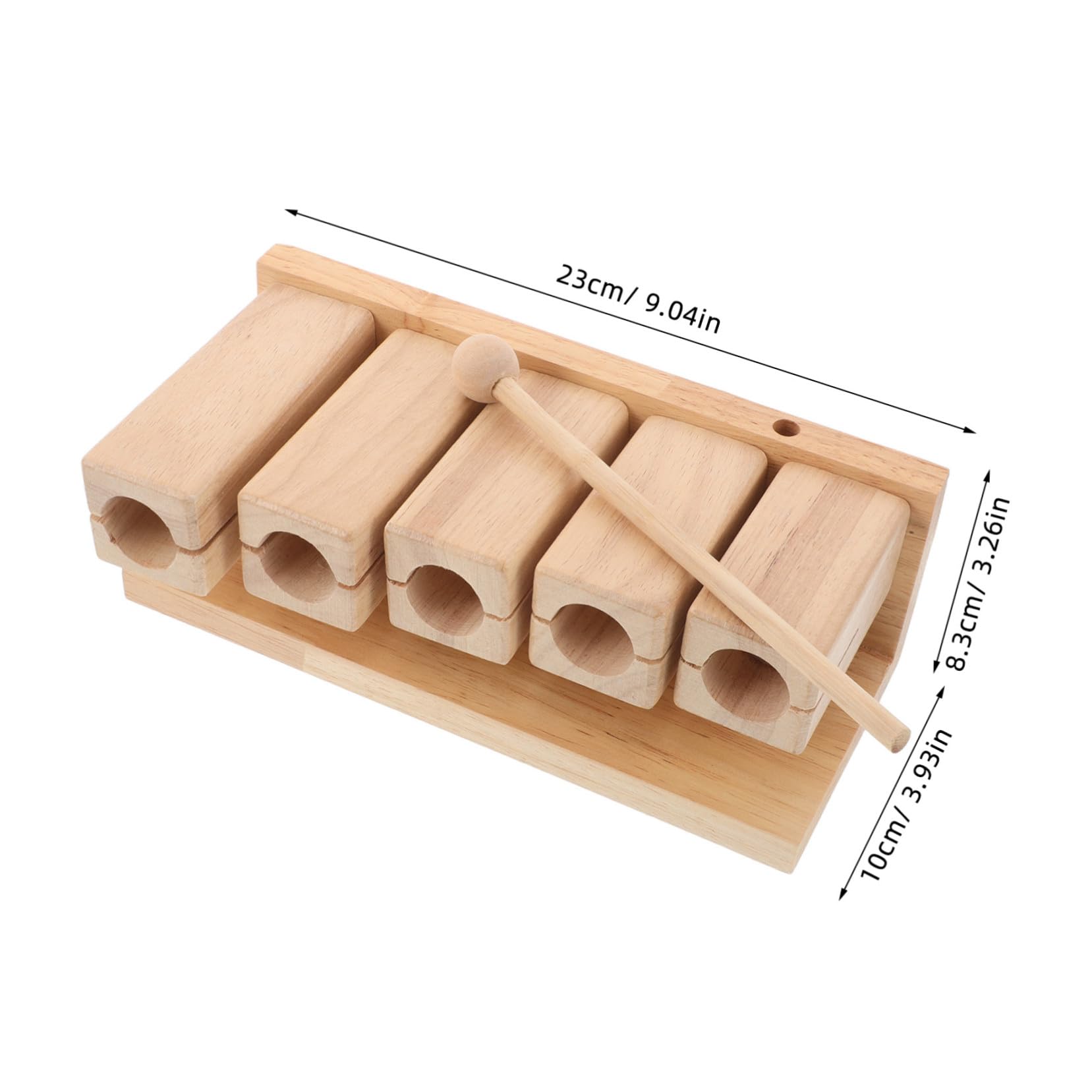 TOYANDONA Instrumento de Percusión de Madera Tonos con para Educación Musical Infantil y Adultos Bloque Rítmico Natural para Aprendizaje Temprano Hogar y Escuela
