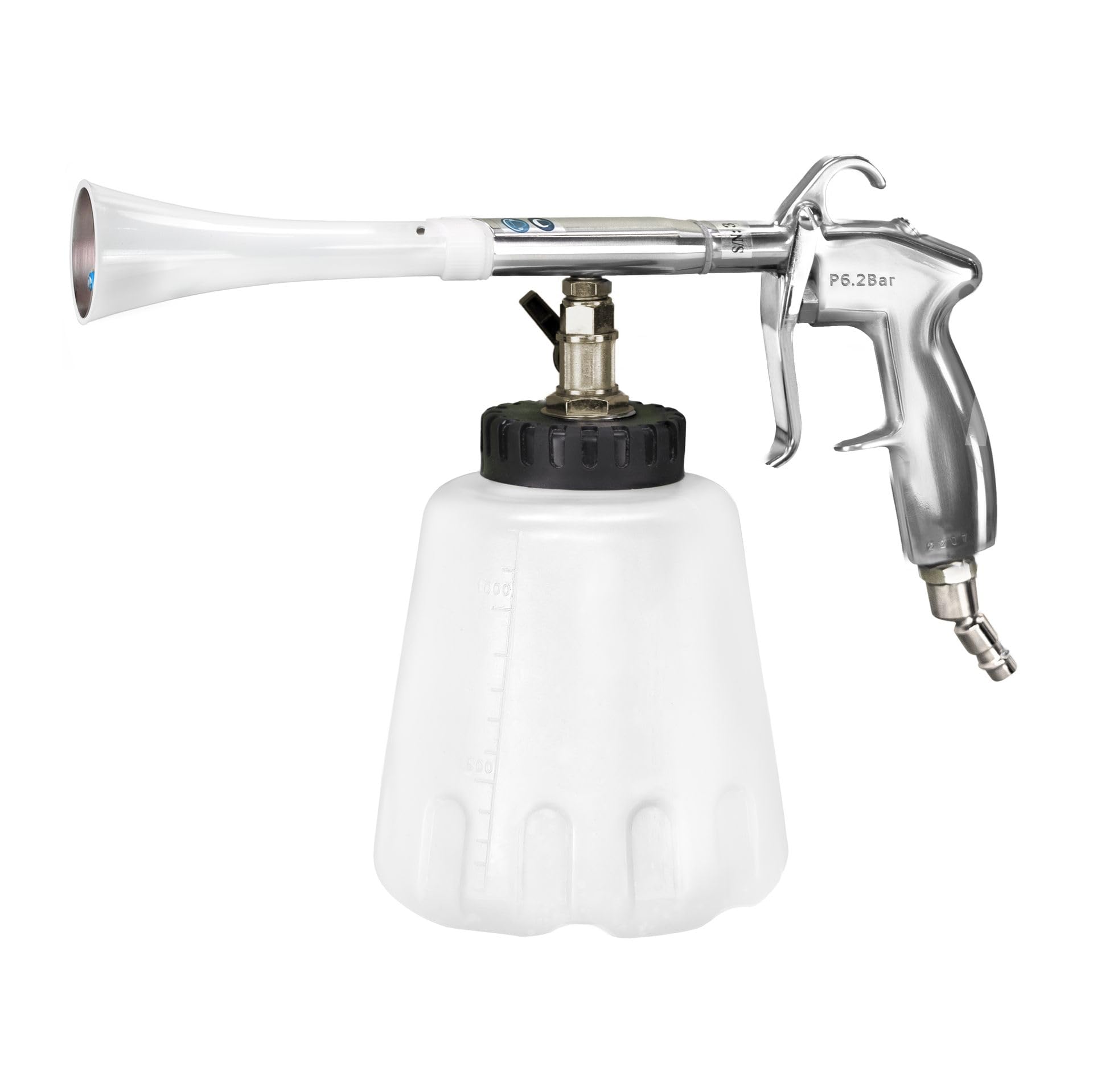 BenBow Pistola ad Aria compressa PRO Blue Storm – Molto Durevole, Robusta – per Una Pulizia approfondita e Senza Contatto: Auto, Camion, Bus, Imbottiti – Anche per soffiaggio