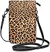 Produktbild Mu You Ben Geräumige Taschen Serie kleine Umhängetasche Leopard echtes Leder Mädchen Handy Geldbörse Brieftasche für Frauen