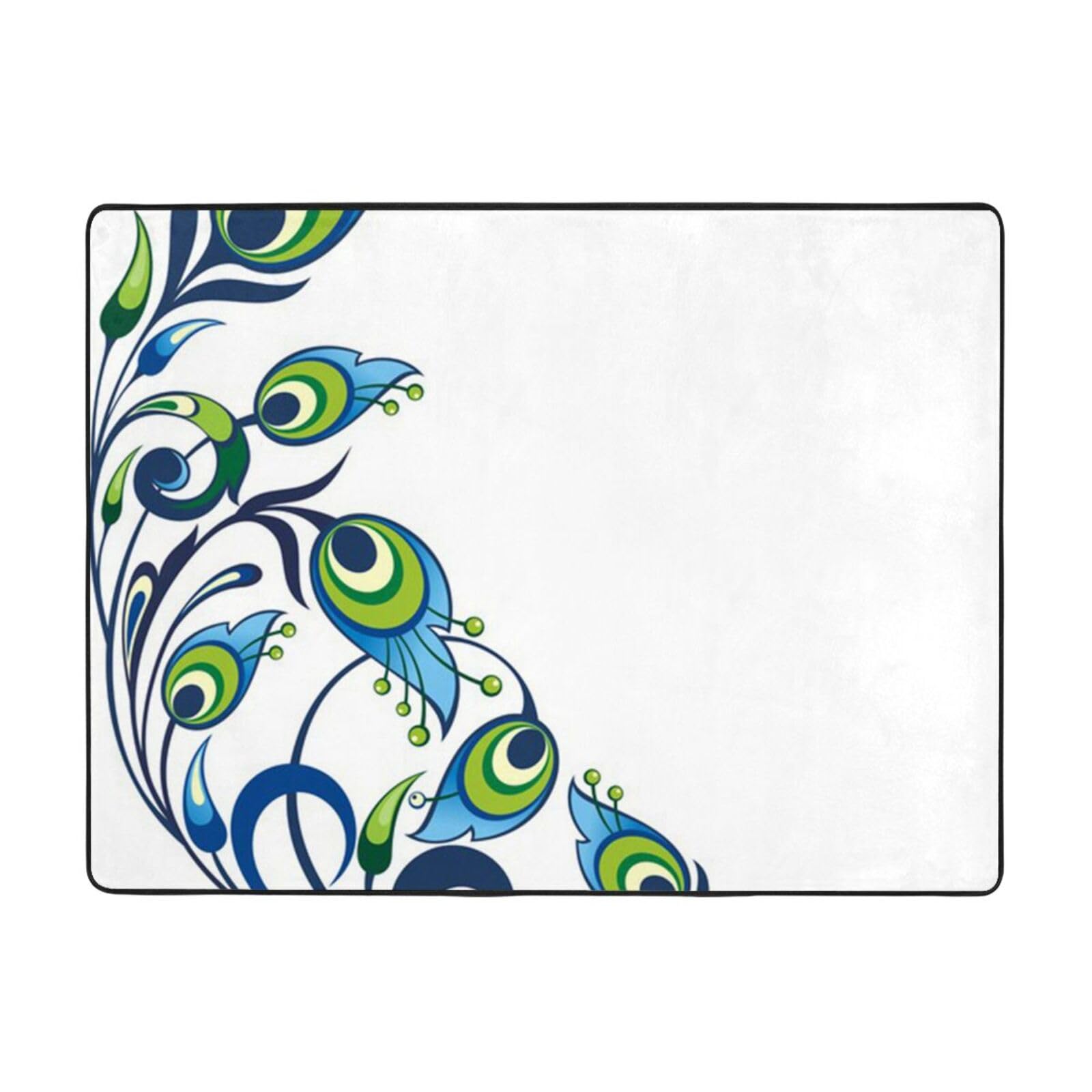 Tapis lavable en flanelle PEIXEN grand format pour salon moderne