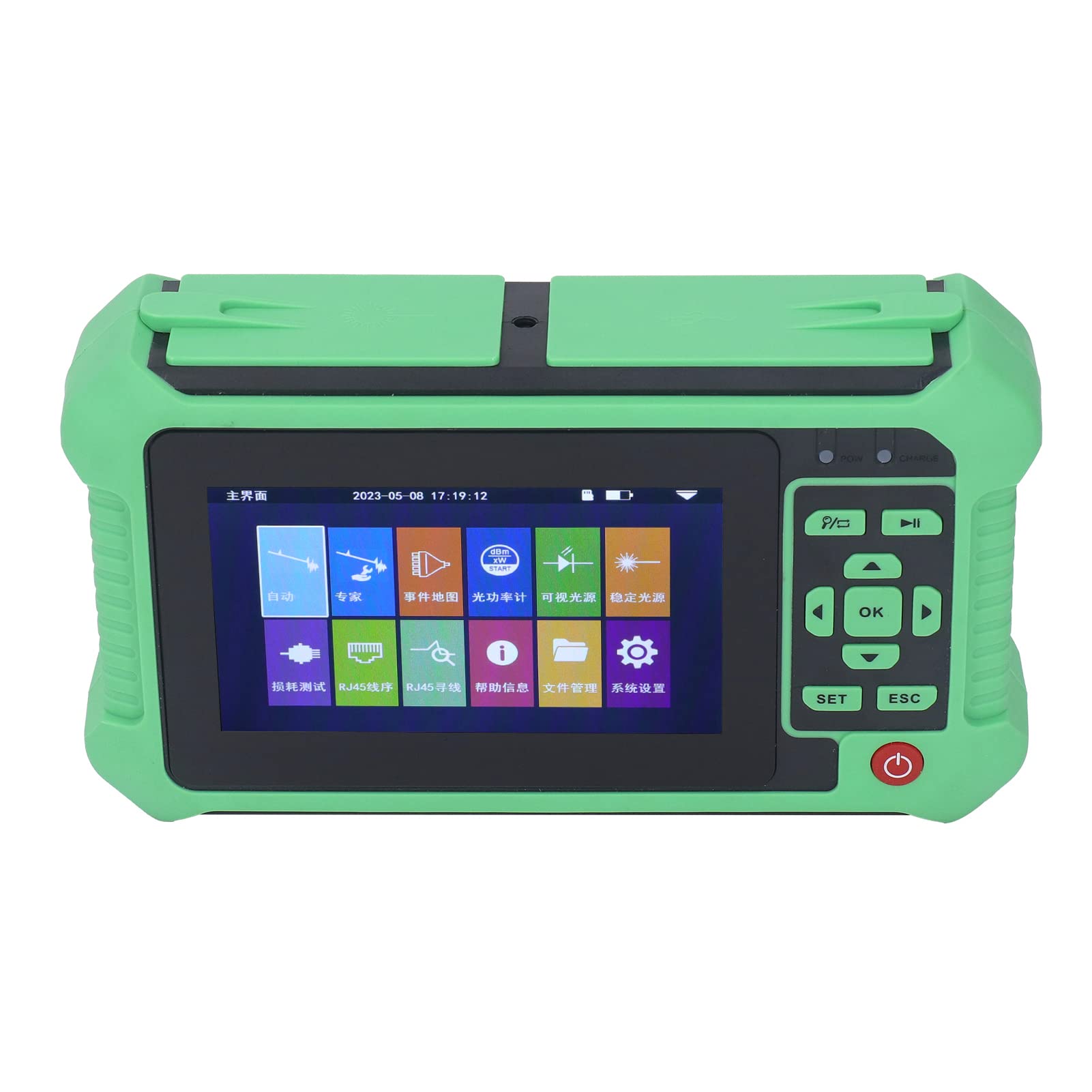 Puissance Optique OTDR 9 en 1, Compteur de Puissance Optique OTDR, Réflectomètre Optique dans le Domaine Temporel, Compteur de Puissance à Fibre Optique Portable 4.3,