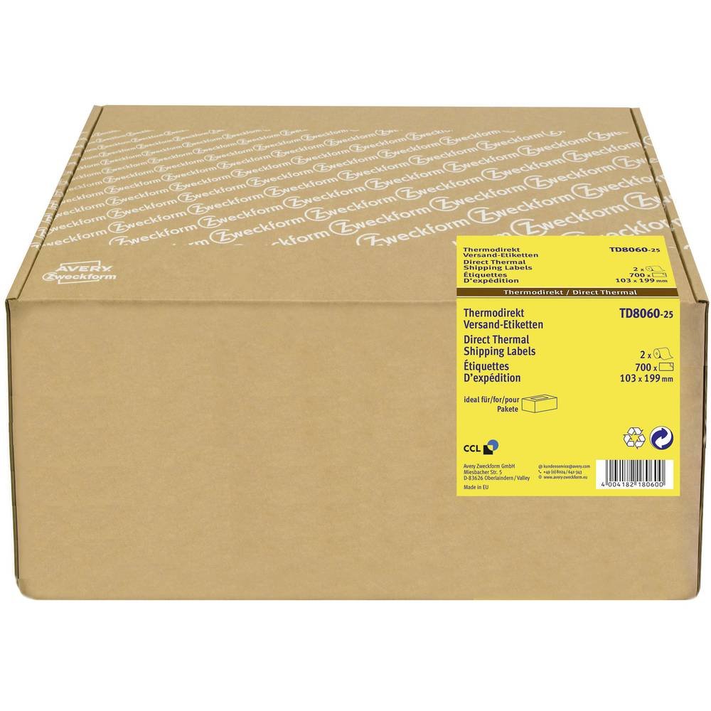 Avery Zweckform Etikett Direct Thermal 103X199 MM, 25KERN WS 2X350ST