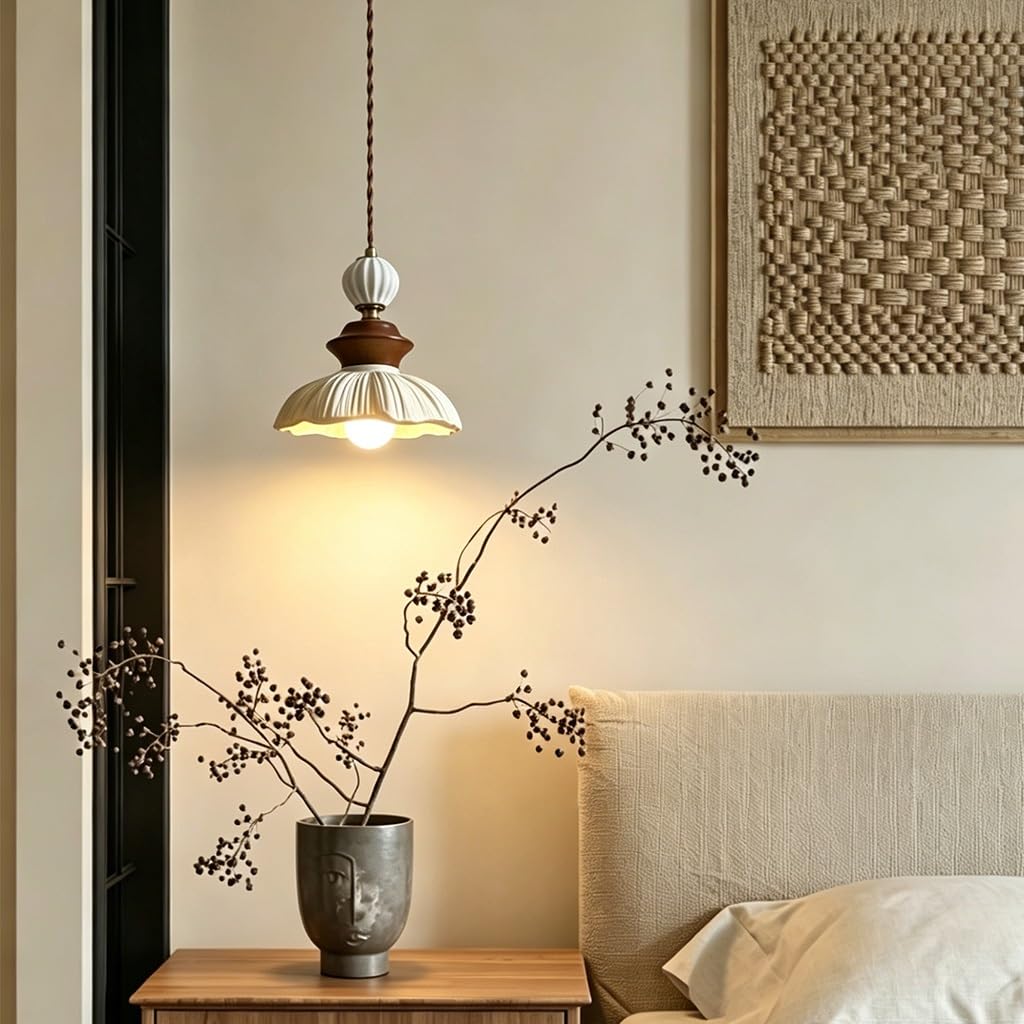 Wisząca lampa nocna w stylu francuskim Wisząca lampa vintage z kutego żelaza Żyrandol dekoracyjny do sypialni Przystosowana do żarówek z gwintem E27 Regulowana wysokość Jadalnia Lada barowa