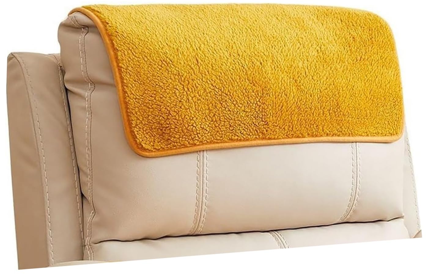 Recliner Armchair Cover Nonslip Headrest Arm Slipcovers For Leather Sofa Reclining Chair Armrest Covers Soft Boho Small No With Pocket Cats Dogs Loveseat Outdoor Sectional(Yellow,Headrest 1pc)