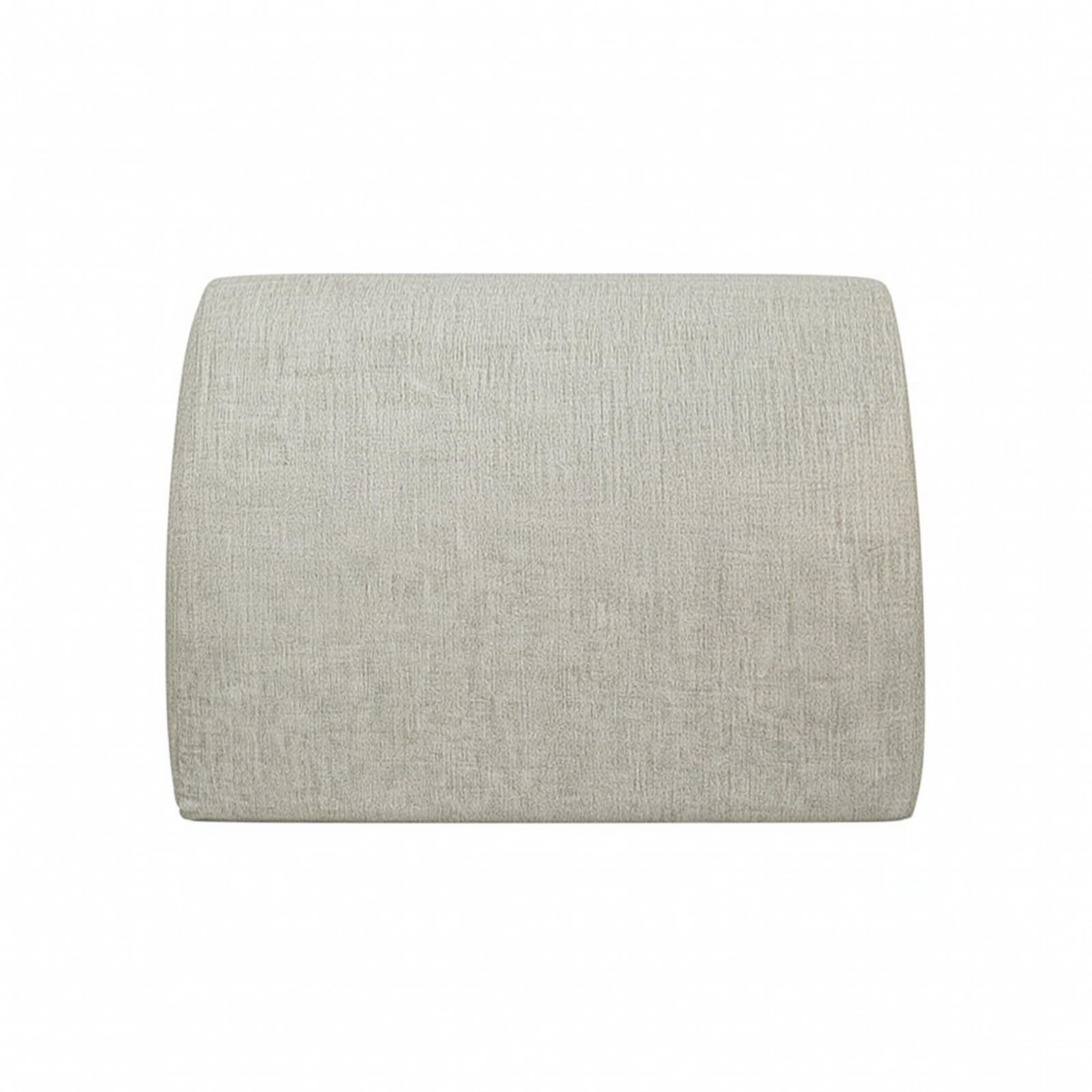 Cuscino per Schienale Ergonomico, Tessuto Tipo Lino, Grigio Chiaro, Imbottitura Morbida Bianca, Comfort, Lunghezza 50