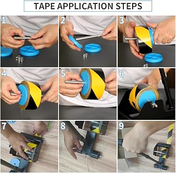 BAUSATZ Floor Tape Marking Machine,Manual,Lane Marking Applicator with Rubber Roller Manual Floor Tape Applicator,Used for Floor Marking, Decoration Protection and Laying (TBJDJ-01)