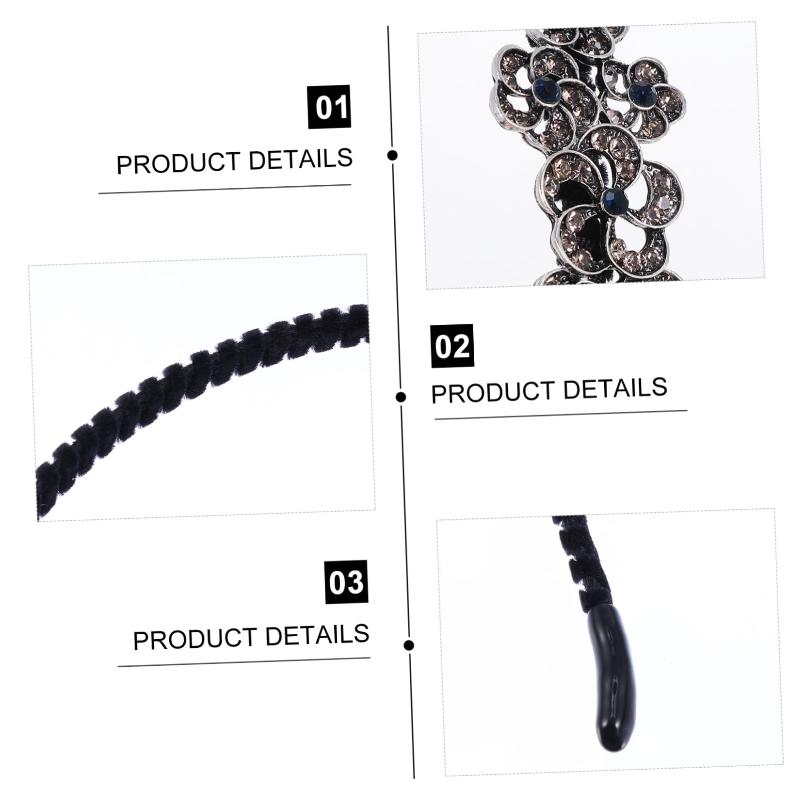 MAGICLULU 3 Set Di Eleganti Cerchietti Per Con Strass Da Donna Per Feste Uso Quotidiano 3 Pezzi*3