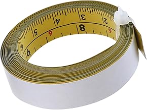 Zenlir Cinta métrica autoadhesiva de Acero,despegable y adherible,Regla de Cinta métrica estándar/métrica para Bancos de Trabajo y mesas de Dibujo.