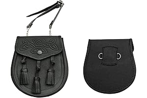 Celtic Knot Tri Tassel Sporran, Black (203372)