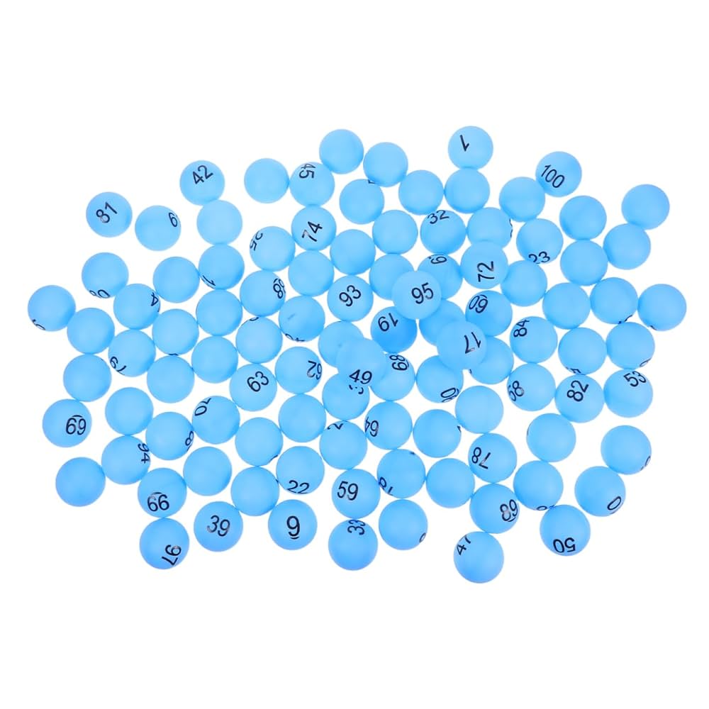 100 Pcs Numbered Raffle Balls Training Table Tennis Bouncy Balls