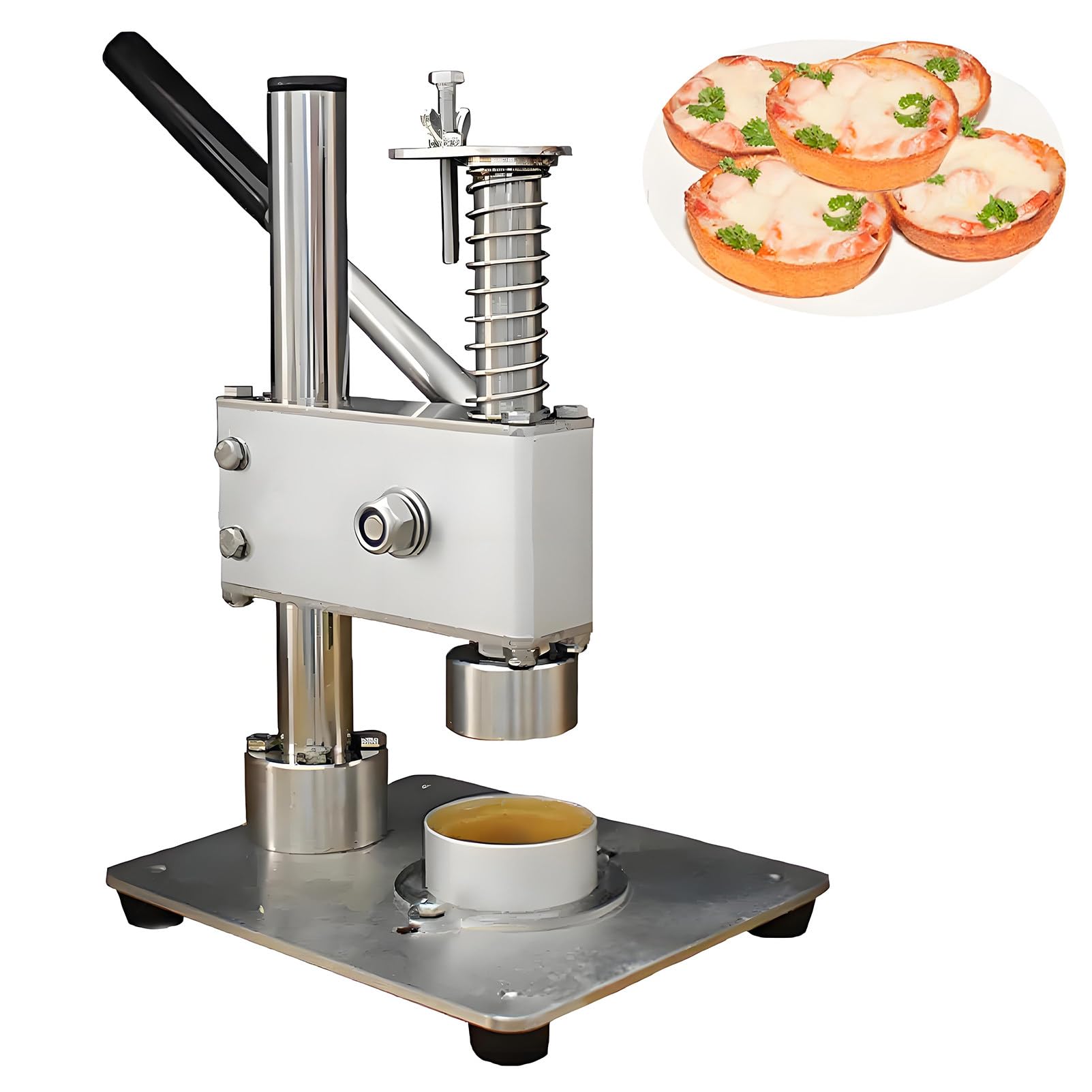 Epygnom Multicolor Manual Egg Tart Shell Pressing Machine, Stainless Stain Tartlet Shell Molding Forming Machine, Hand Press Egg Tart Skin Tool, For Baking Tarte Pie Waffle Shells 26