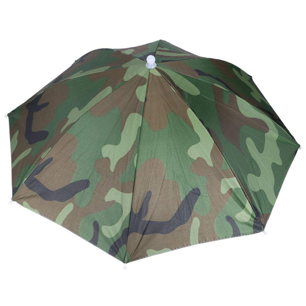 Fdit Ombrello Color Mimetico Cappello Pesca Cappello da Sole Bambini e Adulti per attività all'aperto Escursionismo Pesca Campeggio Festival Uso del Partito Copricapo Ombrello