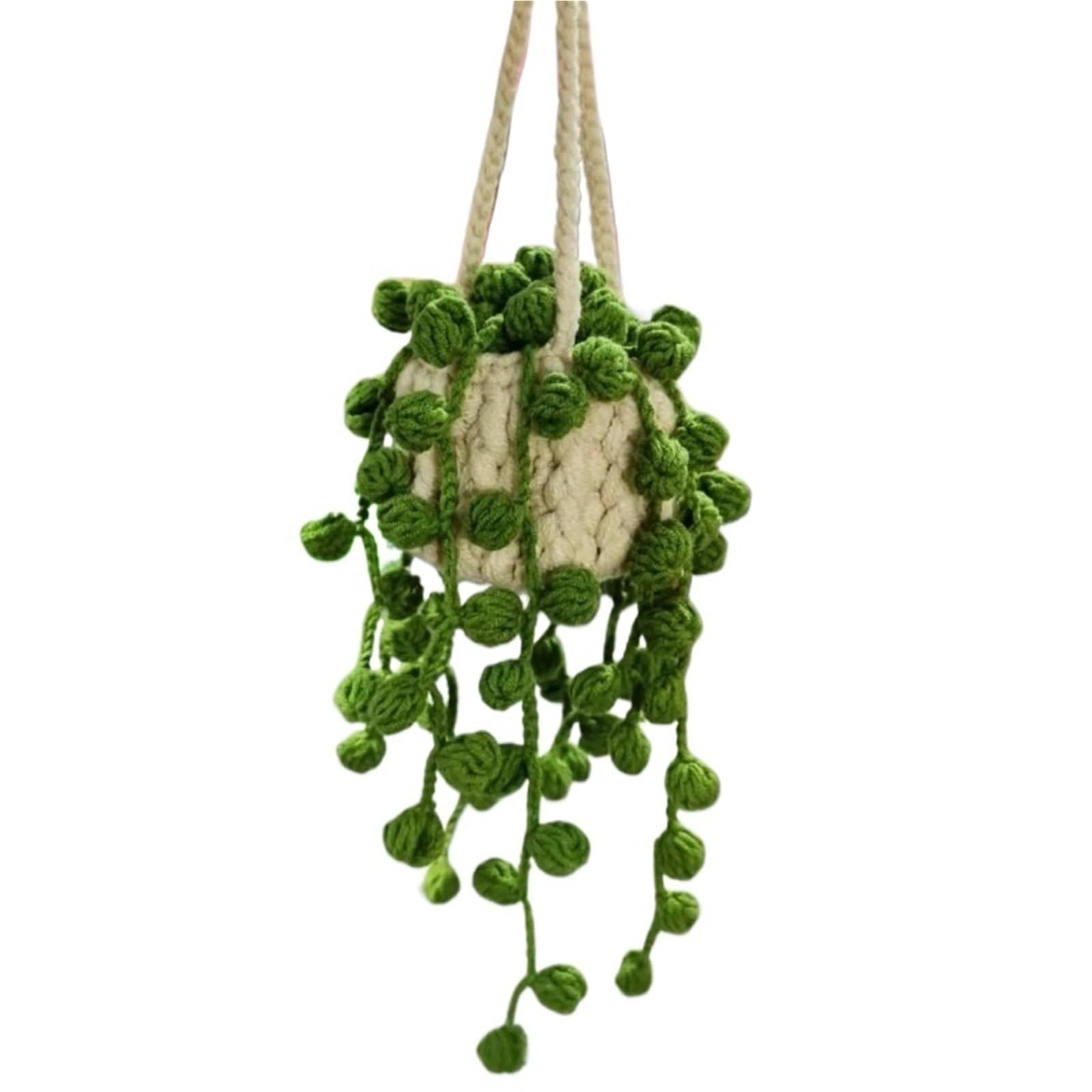 Handwoven Flower Car Mirror Pendant - Boho Rearview Mirror Hanging Ornament(Color6)
