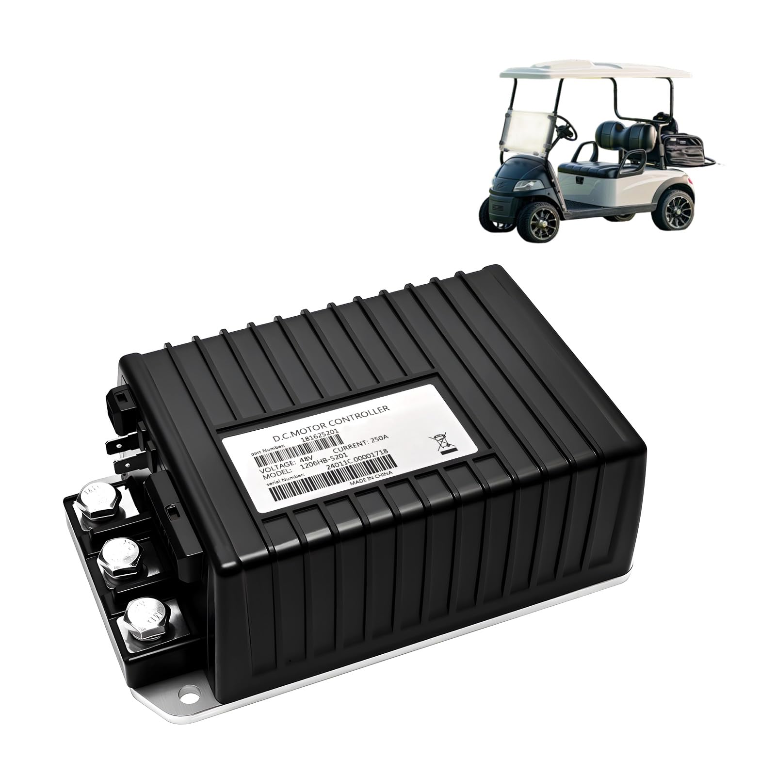 Photo 1 of 1206HB-5201 48V 250A DC Motor Speed Controller for Curtis for EZGO TXT ITS Throttle, Golf Cart Controller for Express S4/L4 for Cushman Hauler 800/1000 for MPT 800/1000 for Terrain 250A 1206HB
