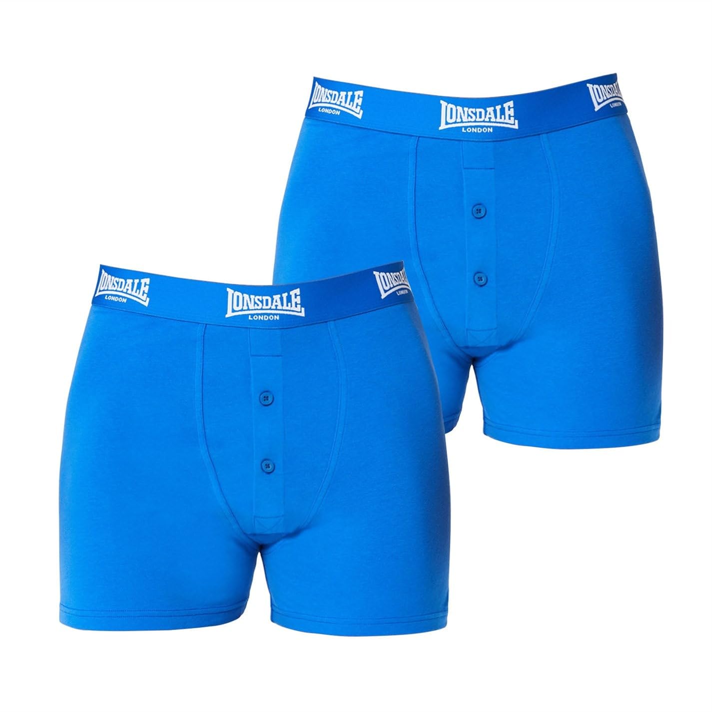 Lonsdale Mens 2 Pack Boxers Blue 3XL