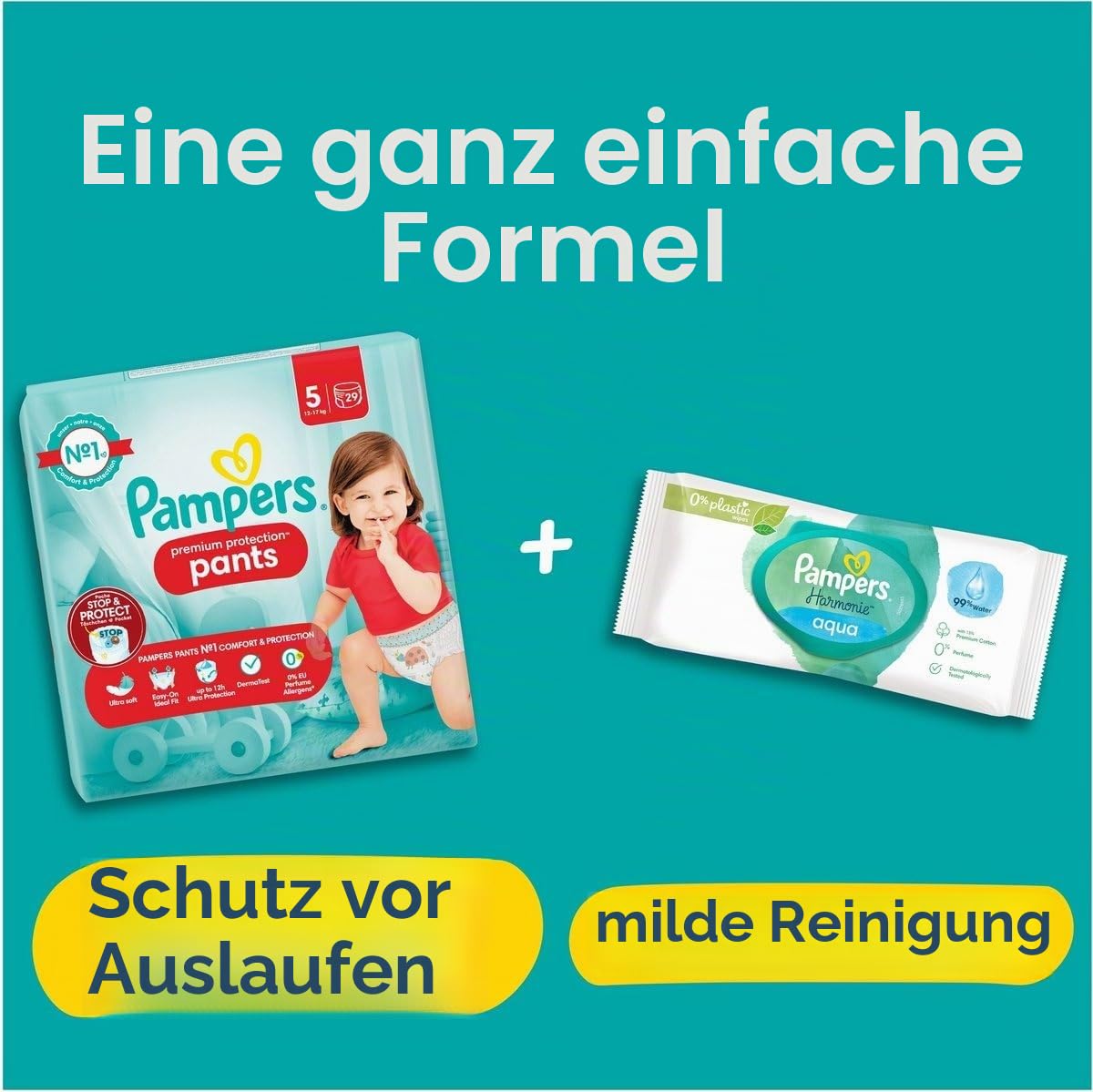 Pampers - Premium Protection Pants - Größe 4 - Mega Pack - 72 Stück - 9/15 KG