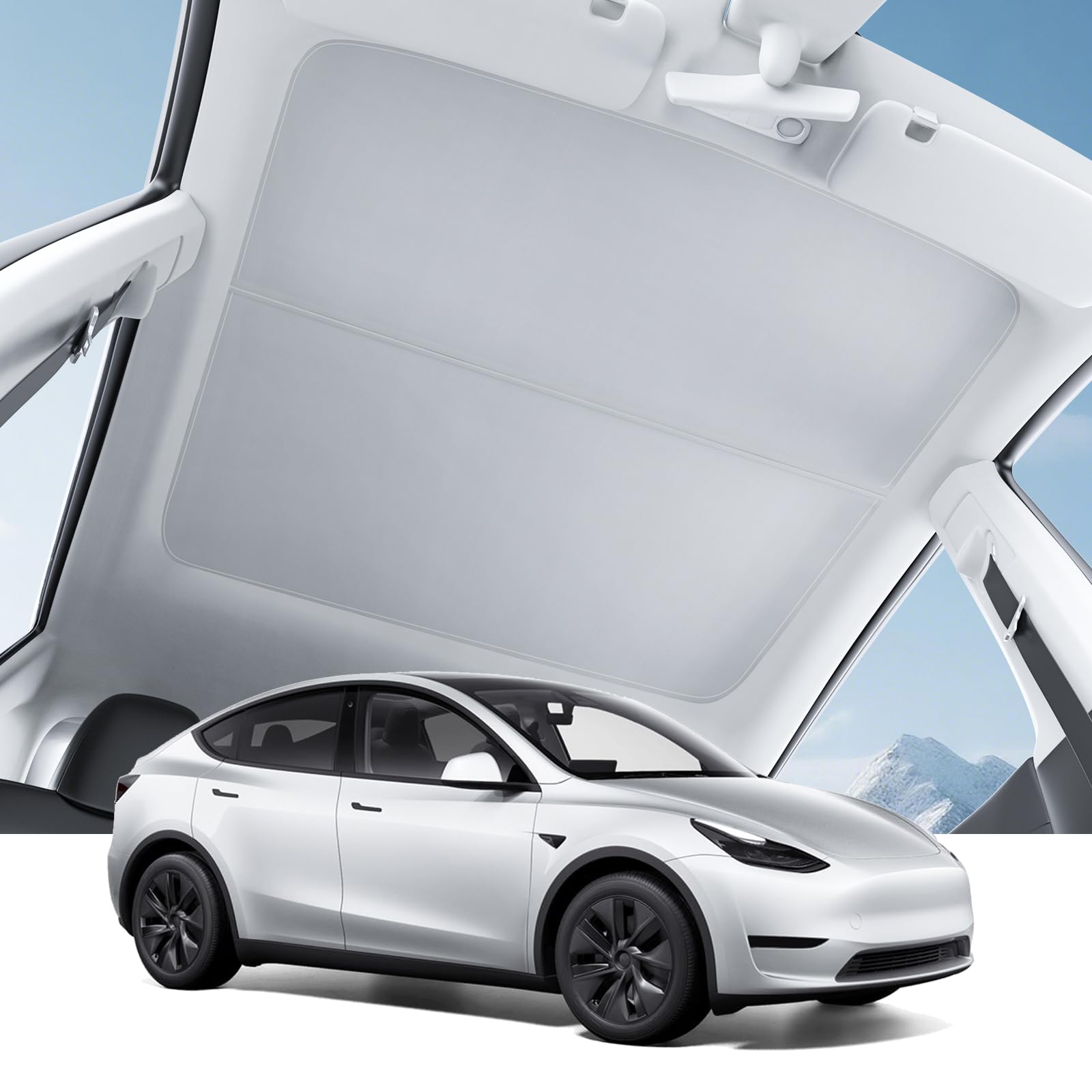 Motrobe for Tesla Model Y Roof Sunshade 2020-2024 No Gaps Sag-Free 2PCS