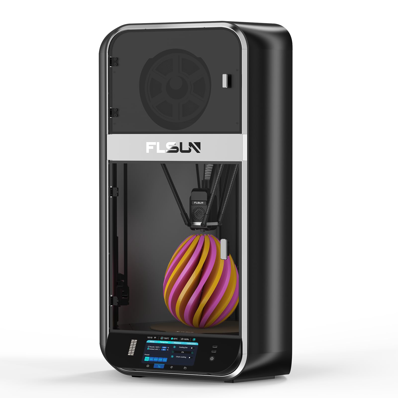 FLSUN S1 Pro 3D Printer Moving Speed Fastest 1200mm/s 20000+ mm/s²FDM Delta 3D Printer with 7" Klipper Firmware Smart Zone Heating,350℃Metal Hotend,Filament Dryer Box,Printing Size Φ320*320 * 430 mm³-image-46