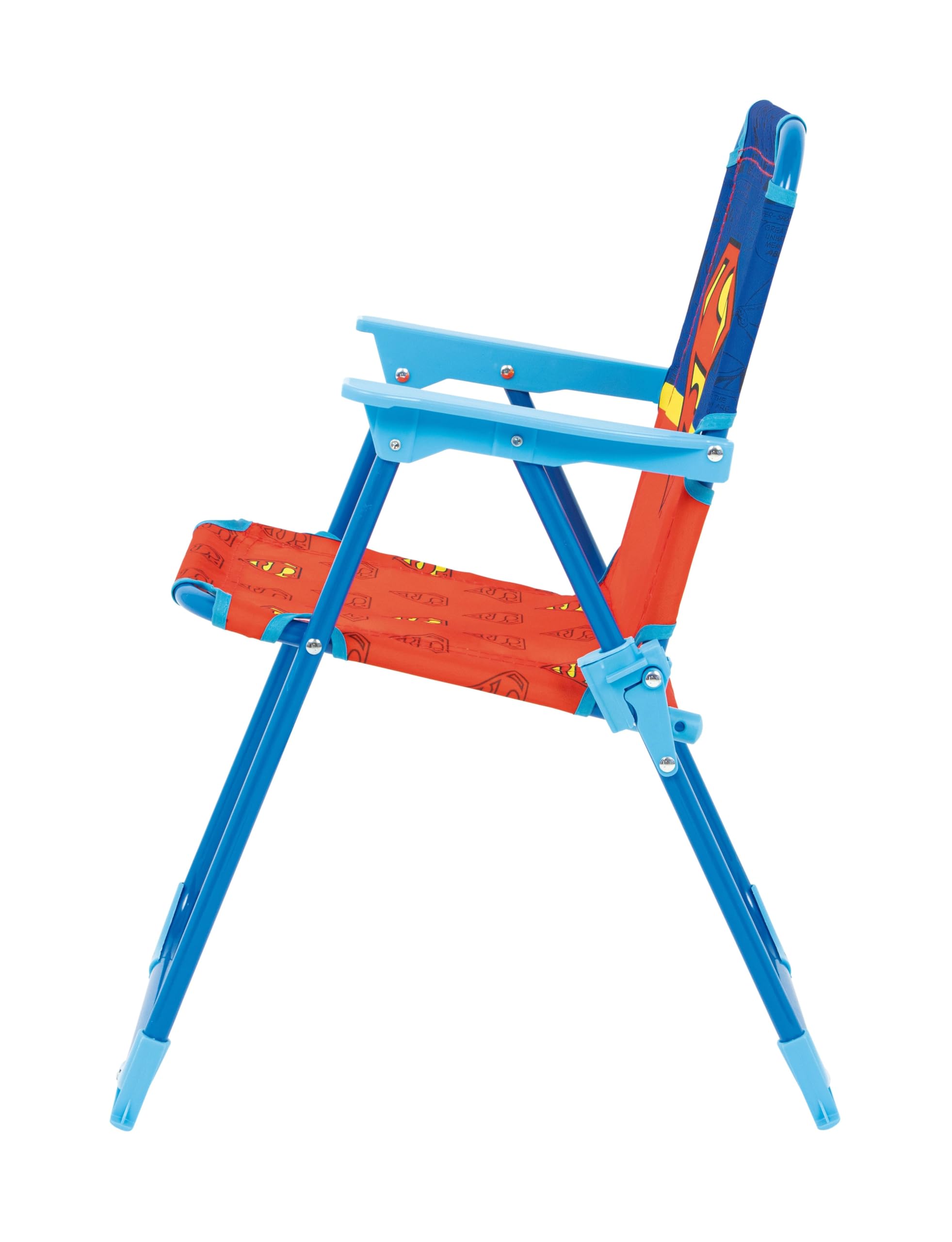 ARDITEX Chaise Pliante avec accoudoirs Superman de DC Comics - 38x32x53cm - Adaptée au Jardin, Camping, Plage ou Montagne - Idéale pour Enfants.