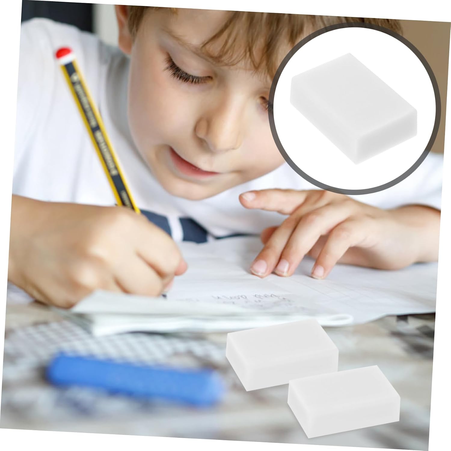 Homoyoyo 30pcs Erasers for Boys and Girls Erasers Block Pencil for Drawing Art for Sketching School Students Supplies