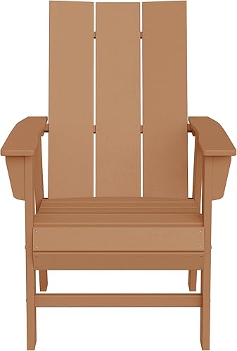 Vista 41 de WestinTrends Malibu Malibu Patio al aire libre HDPE plástico Adirondack silla comedor teca