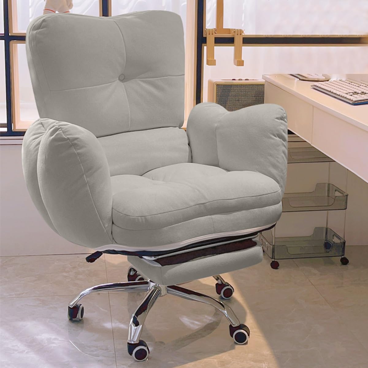 Fauteuil de bureau ergonomique inclinable avec réglage du dossier haut