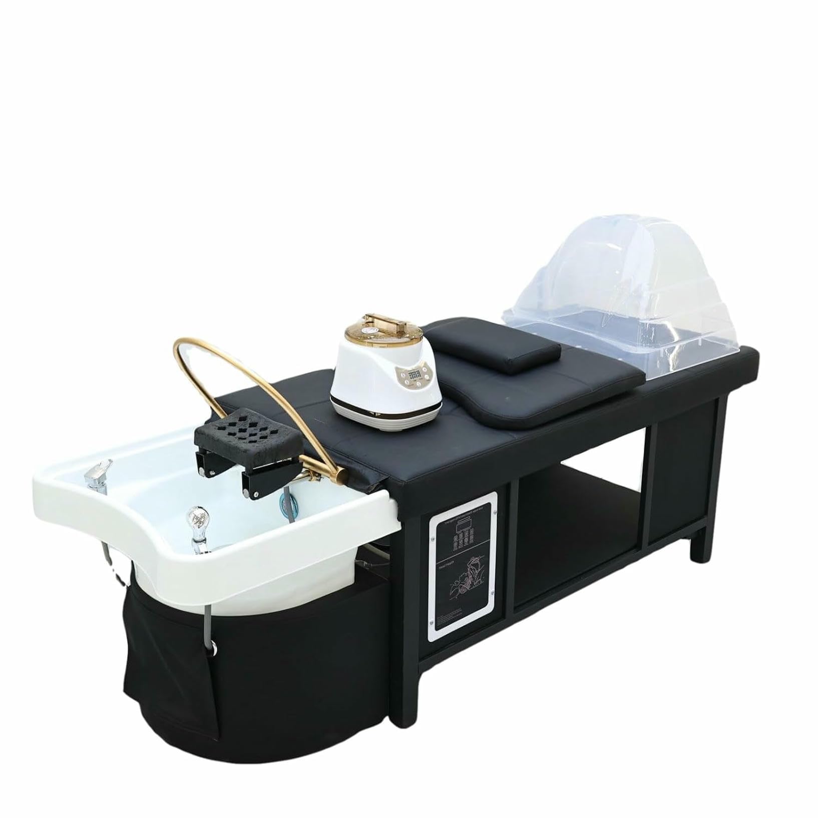 Professional Beauty Salon Shampoo Bed Head Spa Equipment with Water Circulation Steamer Shampoo Chair Luxury Head Care SPA