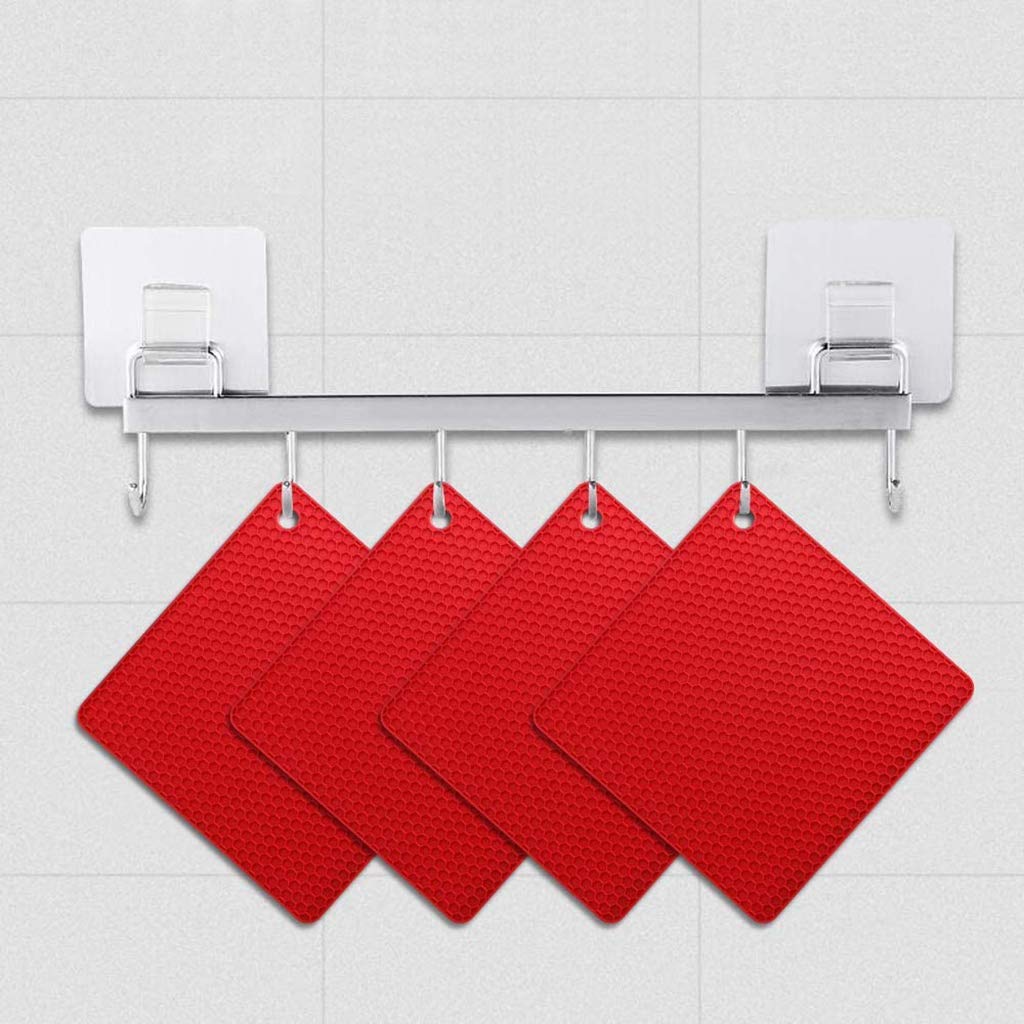 Lot de 4 Sets de Table, Anti-dérapant Anti-brûlure épaissir en Silicone Honeycomb Western Dining Pad pour la décoration de Mariage et Les Tapis de Table de fête de Noël