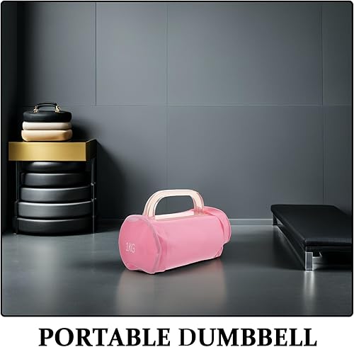 Miniatura 3 de 2 mancuernas de agua ajustables botellas de agua de peso ajustable para entrenamientos de cuerpo completo, pesos de viaje vacíos capacidad total de