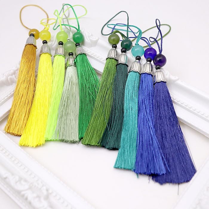 Amazon.co.jp: タッセル ビーズ付き 6本 カラフル DIY ハンドメイド