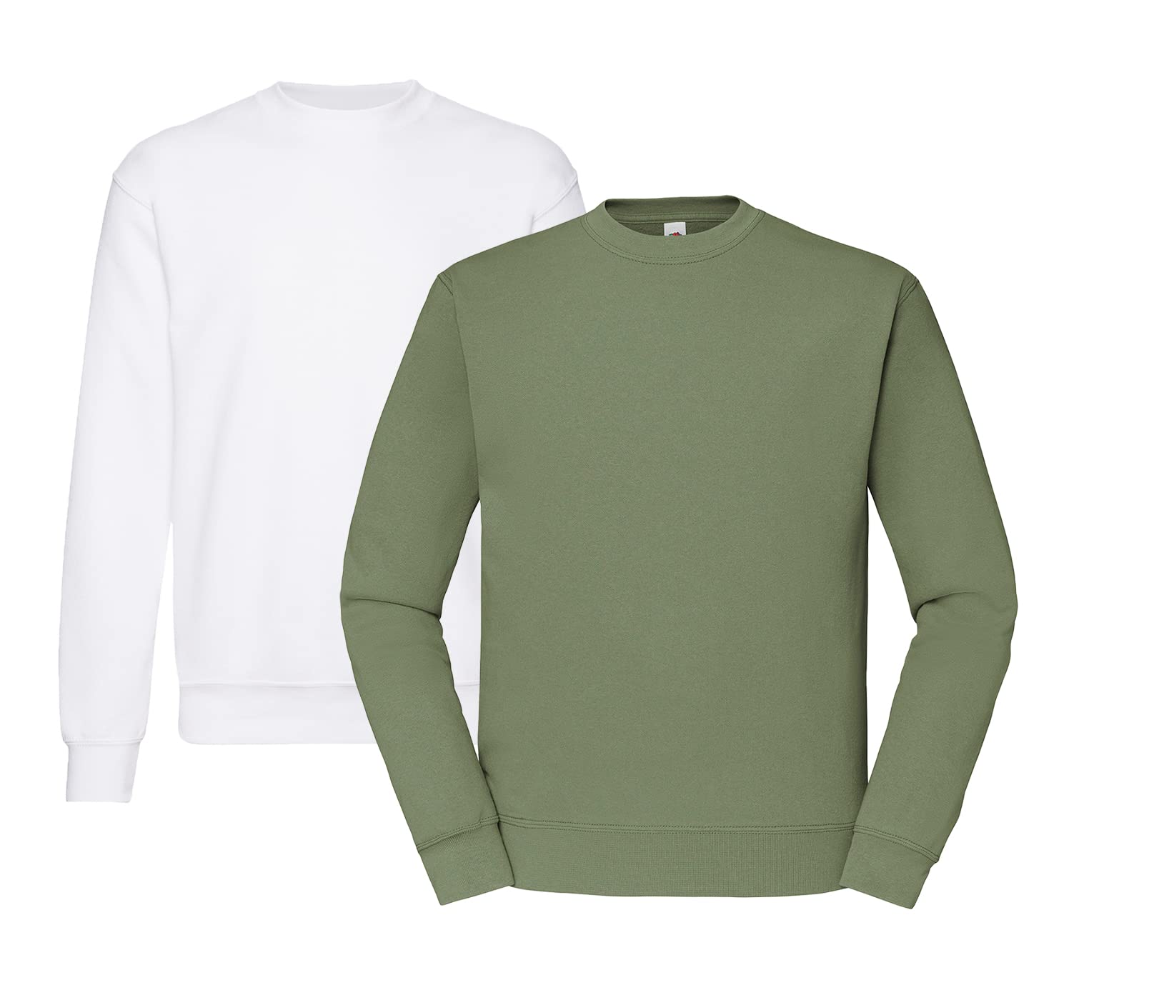 Fruit of the Loom Men's Sweatshirt Set, Weiss, Olive & Hlkauf Block, XXL