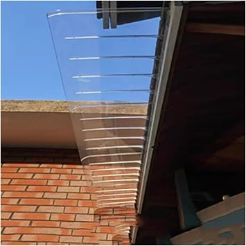 Invisible Door Window Awning Transparent Canopy Outdoor Patio Porch Canopy Windproof Sun Protection, for Entrance/Roof Protecting Color Clear, Size 40x130cm/16x51in