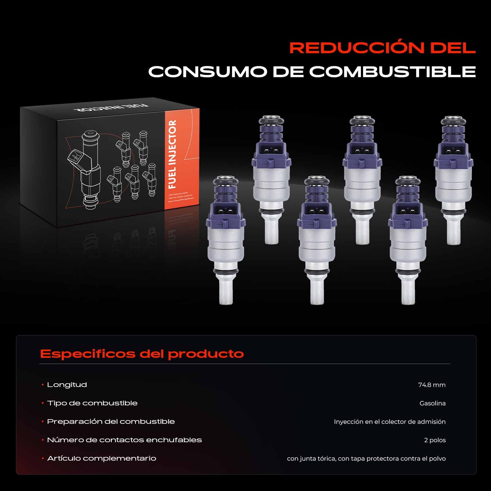 Frankberg 6 válvulas de inyección de gasolina 1439800 | Compatible con: Serie 3 E46, X5 E53, Serie 3 Convertible E46, Serie 3 Coupé E46, Serie 7 E65 E66 E67, Serie 5 E39