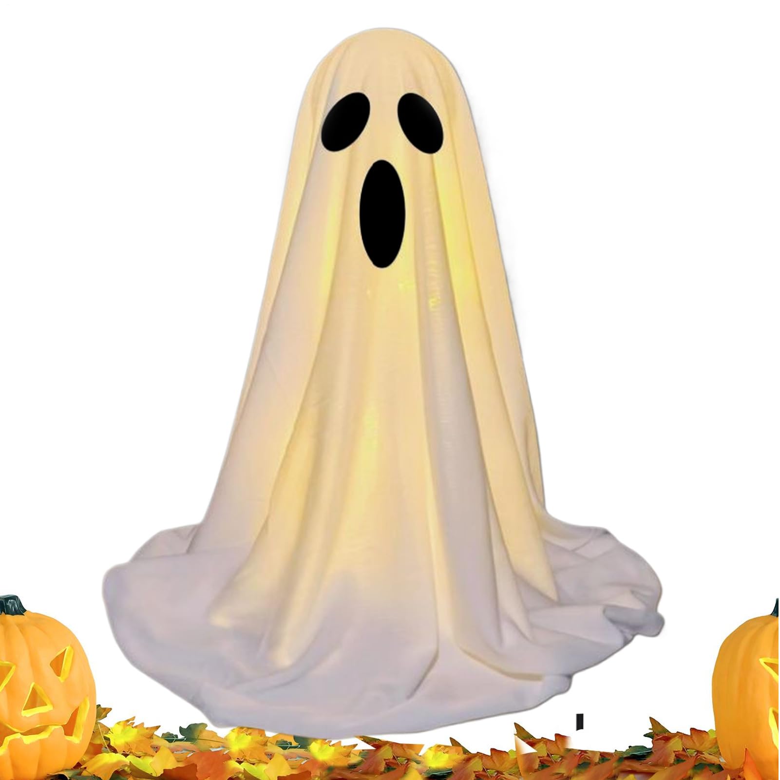 Figurine hantée avec guirlande lumineuse : déco Halloween maison