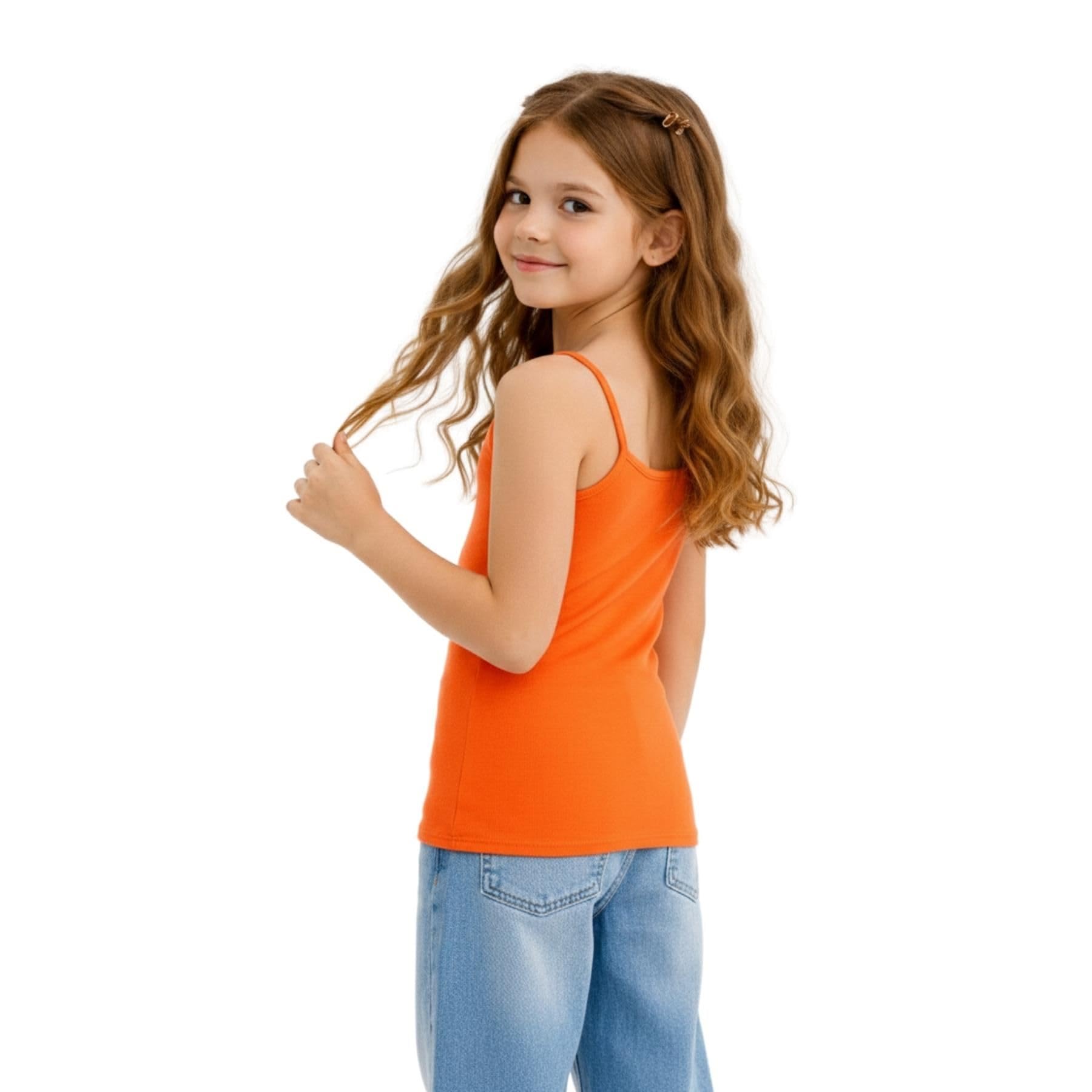 Janisramone® Paquete de 3 camisetas sin mangas con tirantes delgados para niñas, chalecos de verano sin mangas, capa base ligera, camiseta sin mangas para entrenamiento, camiseta de tirantes lisos