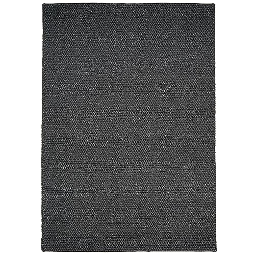 Consilio Concept Tapis de Salon 160 x 230 cm en Laine Anthracite Moderne Design Tapis de Salon Design Allemand Certifié Öko-Tex 160 x 230 cm