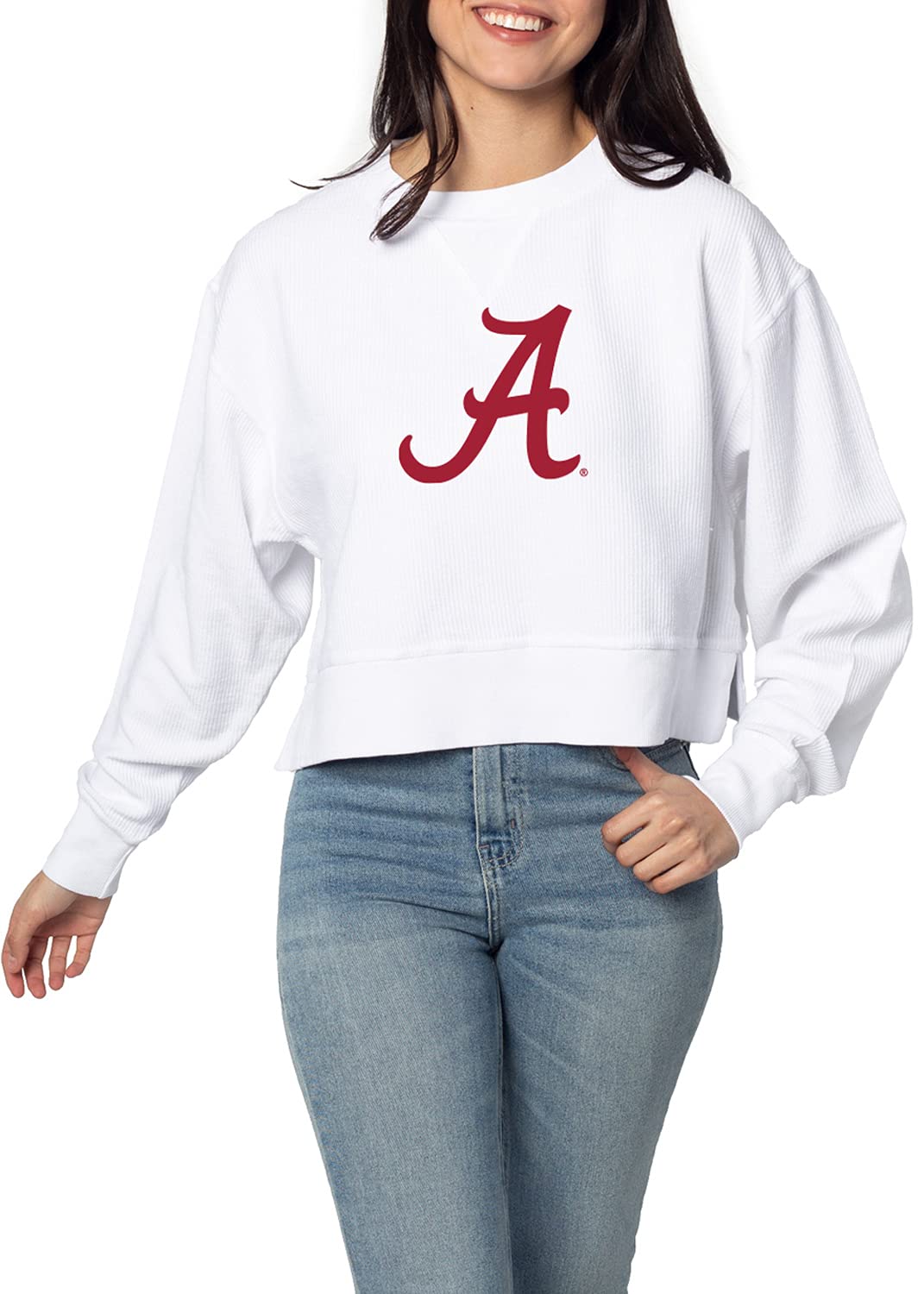 chicka-d NCAA womens Corded Boxy Pullover