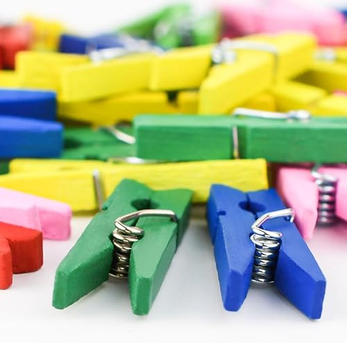 Miniatura 3 de 150 clips de pared para colgar fotos, manualidades, oficina, hogar, póster, bandera, resortes fuertes, pasadores de ropa pequeños, pinzas de madera