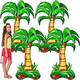 Libima 2 Pcs 52 Inch 3D Big Palm Tree Balloons Birthday Wedding Party Decor Inflatable Palm Tree Foil Balloons for Kids Adults Hawaiian Luau Party Baby Shower Ball Summer Theme Decorations