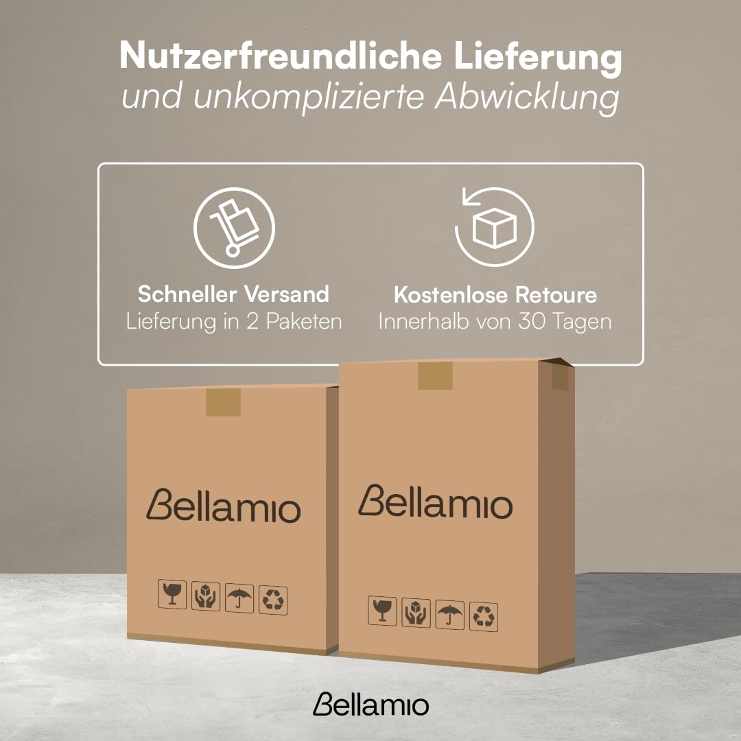 Bellamio Vist Waschmaschine Trockner Schrank – Waschmaschinenschrank mit ausziehbarer Ablagefläche – Waschturm Hochschrank 187x65x66cm mit Wandanschluss – Schrank kompatibel mit Standardgeräten – Weiß