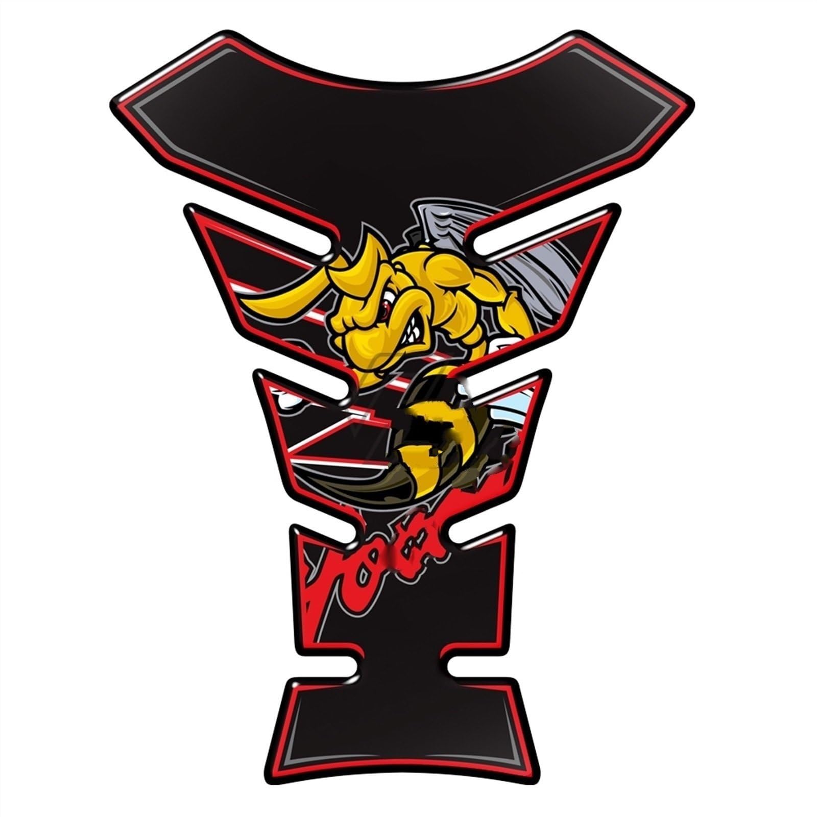 Motorcycle Tank Fish Bone Decoration Stickers Pad for Hornet CB599 CB600 CB900 CB1000 CB1300 Carbon-Look(Color5)